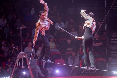 Performance by Circus Barelli in Mannheim