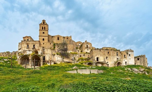 Ghost town of Craco, Basilicata, Italy