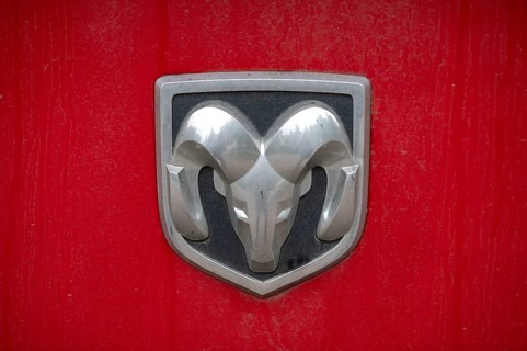 Sign of the US-American brand Ram Trucks, Bavaria, Germany