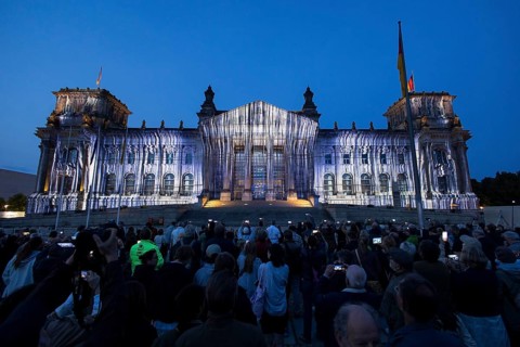 To mark the 30th anniversary of the wrapping of the Reichstag by Christo and Jeanne-Claude from 24