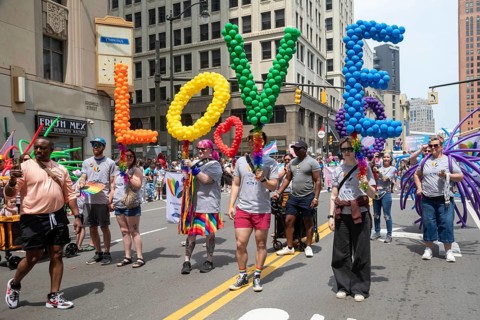 Detroit, Michigan USA - 8 June 2025 - Gay, lesbian, bisexual, and transgender activists and their