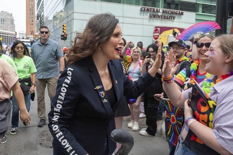 Detroit, Michigan USA - 8 June 2025 - Gay, lesbian, bisexual, and transgender activists and their