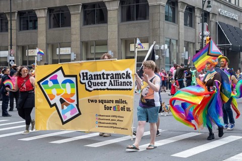 Detroit, Michigan USA - 8 June 2025 - Gay, lesbian, bisexual, and transgender activists and their