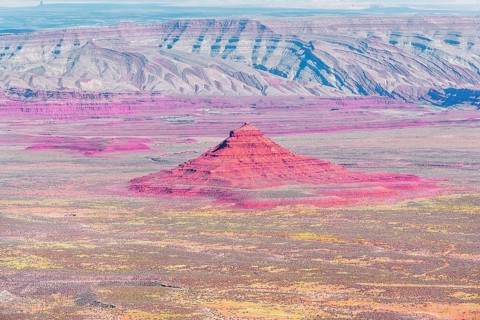 Valley of the Gods, elevated view, Utah, USA, North America