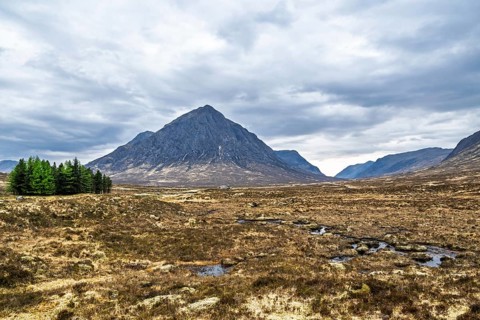 Buachaille Etive Mòr or The Buachaille, Glen Etive, Highlands, Scotland, United Kingdom