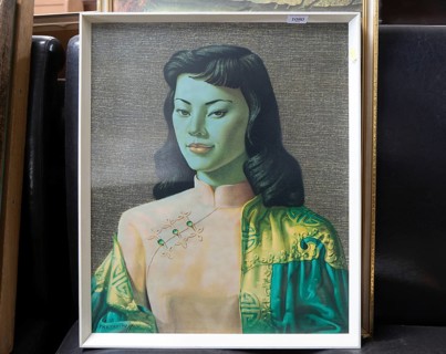 Miss Wong by Tretchikoff, Boots picture at auction, England, UK c 1960s