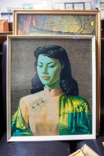 Miss Wong by Tretchikoff, Boots picture at auction, England, UK c 1960s
