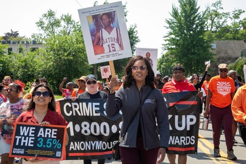 Detroit, Michigan - Silence the Violence, a march against gun violence organized by the Church of