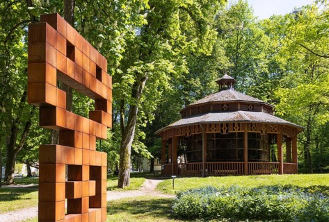 Graduation house, graduation grotto in the spa gardens, spa town, Bad Hall, Traunviertel, Upper