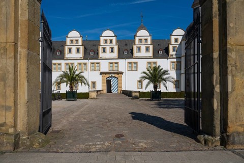Neuhaus Palace, prince-bishop's residence, Weser Renaissance, Paderborn, Westphalia, North