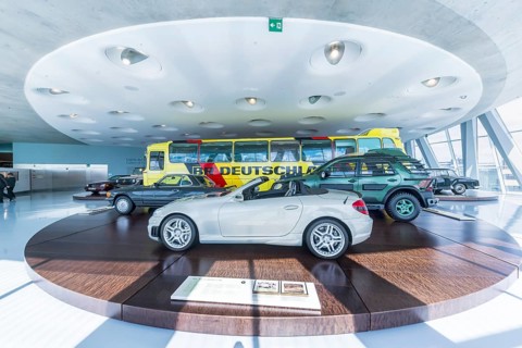 Mercedes-Benz SLK 55 AMG from 2006: Lukas Podolski drove this roadster. The Mercedes-Benz Museum in