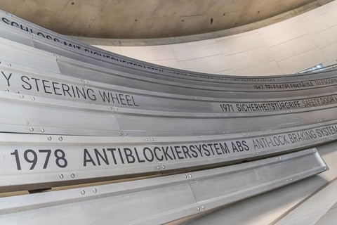 The Mercedes-Benz Museum in Stuttgart presents a journey through the automotive history of the