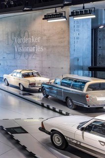 The Mercedes-Benz Museum in Stuttgart presents a journey through time through the automotive