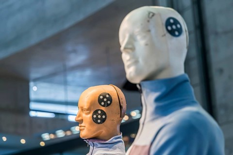 Department Myth 5. masterminds - safety and environment. Safety research with crash test dummy. The