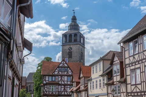 St. Crucis Church, Bad Sooden, Allendorf, Allendorf district, historic old town with numerous