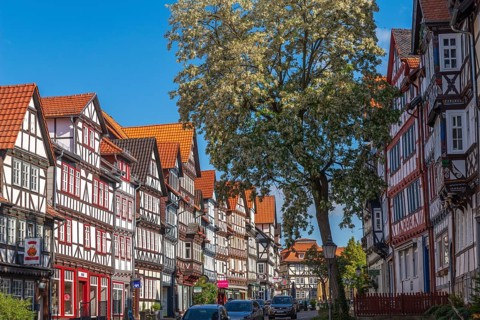 Bad Sooden, Allendorf, Allendorf district, historic old town with numerous half-timbered houses