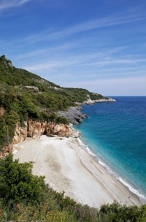 Milopotamos Beach on the Aegean Sea, Pelion Peninsula, Thessaly, Greece