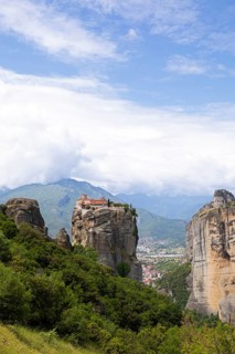 Agia Triada Monastery or Monastery of the Holy Trinity on a rock, Meteora Rocks and Monasteries,