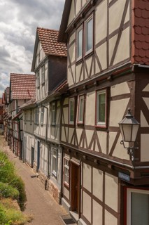 Old fishermen's settlement along the Werra, Bad Sooden, Allendorf, district Allendorf, street