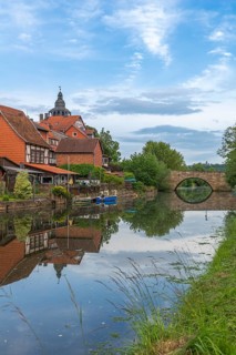 Old fishermen's settlement along the Werra, Bad Sooden, Allendorf, district Allendorf, street
