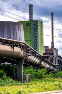 Pipelines for various gases, blast furnace gas, Thyssenkrupp Steel steelworks in