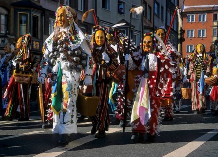 Swabian-Alemannic carnival, parade in Rottweil