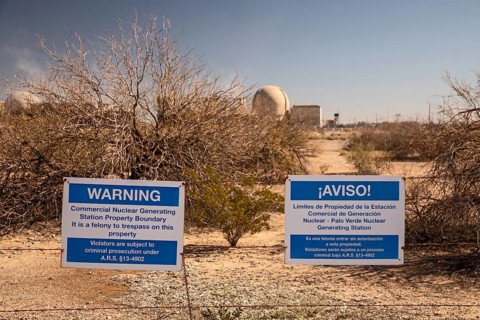 Tonopah, Arizona - No Trespassing signs at the Palo Verde Nuclear Power Plant. It is one of the