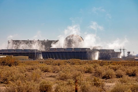 Tonopah, Arizona - Cooling equipment at the Palo Verde Nuclear Power Plant. It is one of the