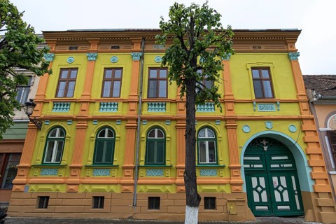 Restored residential building from the 19th century, Medias, Romania