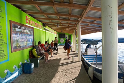 Livingston boat dock on the Rio Dulce River, Izabal Department, Guatemala