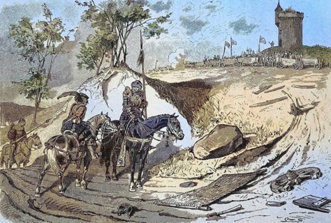 German Peasants' War, 1524-1526, Wagenburg der Bauern bei Königshofen/German Peasants' War, Wagon