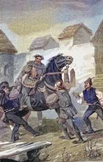 German Peasants' War, 1524-1526, Hans Schnabel is captured in Meiningen. The carpenter Hans