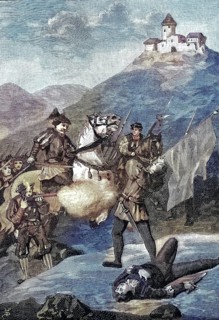 German Peasants' War, 1524-1526, scene from the battle near Weingarten/German Peasants' War, scene