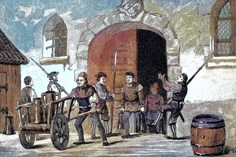 German Peasants' War, 1524-1526, Bermeter plunders a rectory in Würzburg. Georg Bermeter zu