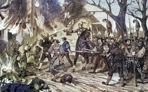 German Peasants' War, 1524-1526, burning of Schladming/German Peasants' War, burning of Schladming,