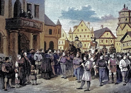 German Peasants' War, 1524-1526, Einzug der Bauern in Stuttgart/German Peasants' War, entry of the