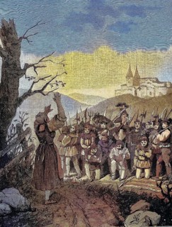 German Peasants' War, 1524-1526, The black courtier blesses the peasants. Margarete Renner (born