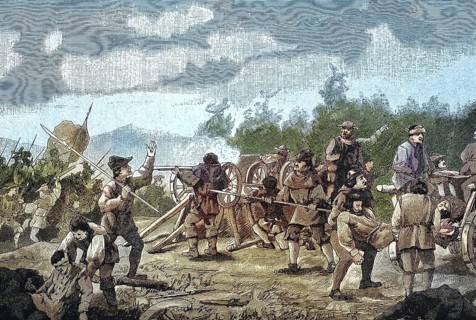 German Peasants' War, 1524-1526, battle near Leipheim, Swabia, Bavaria/German Peasants' War, battle