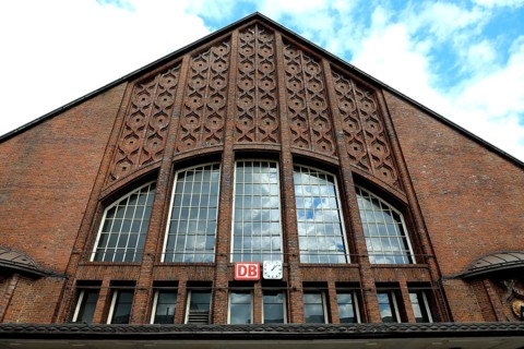Oldenburg main station in the style of reform architecture, Lower Saxony, Germany