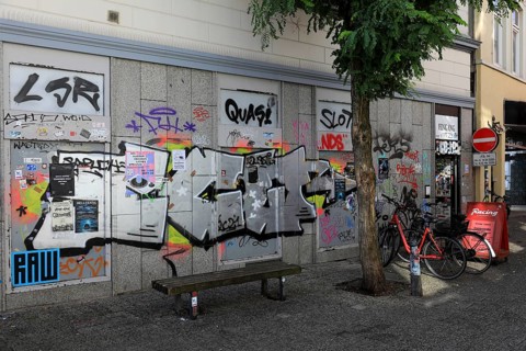 Cityscape with fully lubricated walls, Oldenburg, Lower Saxony, Germany