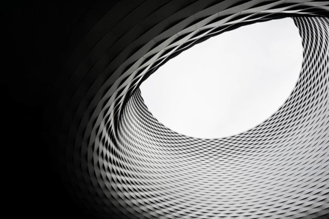 Hall ceiling, modern architecture, new Messe Basel building, architects Herzog and de Meuron,
