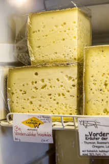 Cheese, hard cheese, organic cheese, Black Forest, Baden-Württemberg, Germany