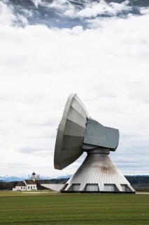 Radarstation, antennas der earth station Raisting, St. Johann Kapelle, Upper Bavaria, Bavaria,
