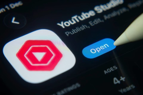 Dhaka, Bangladesh- 01 Dec 2025: A close-up of the Youtube Studio app icon in the App Store on an