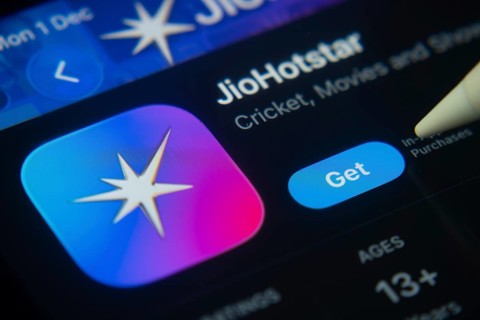 Dhaka, Bangladesh- 01 Dec 2025: A close-up of the JioHotstar app icon in the App Store on an iPad