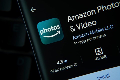 Dhaka, Bangladesh- 27 July 2025: Amazon photos app from Google Playstore is displayed on a