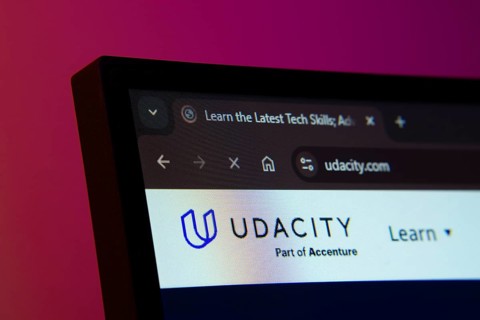 Dhaka, Bangladesh- 02 June 2025: Close-up of a computer screen displaying the UDACITY web interface