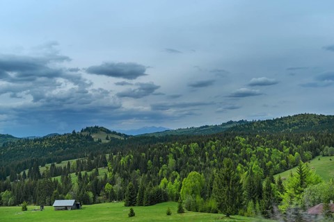 Landscape in the Carpathian Mountains, Romania