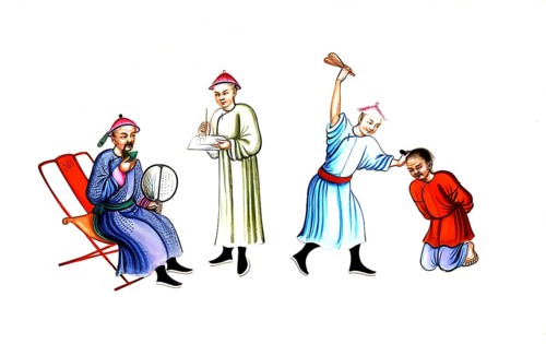 Jurisprudence, torture and punishment in medieval China, punishment with a punch on the mouth for