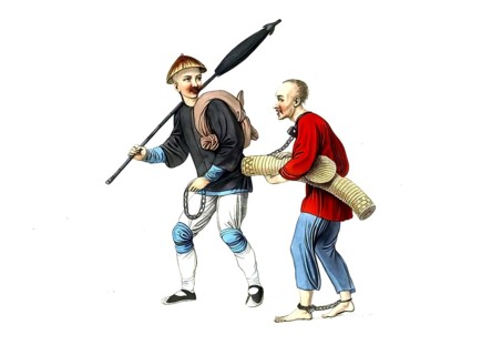 Jurisdiction, torture and punishment in medieval China, offenders are led into exile. A person